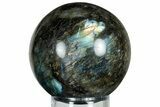 Flashy, Polished Labradorite Sphere - Great Color Play #232421-1